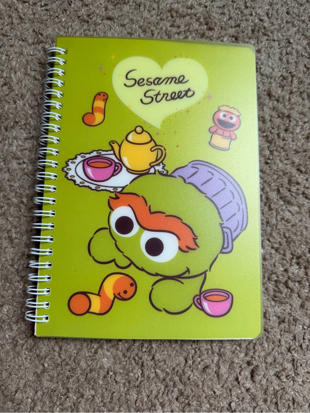 Sesame Street Green Oscar the Grouch Spiral Notebook